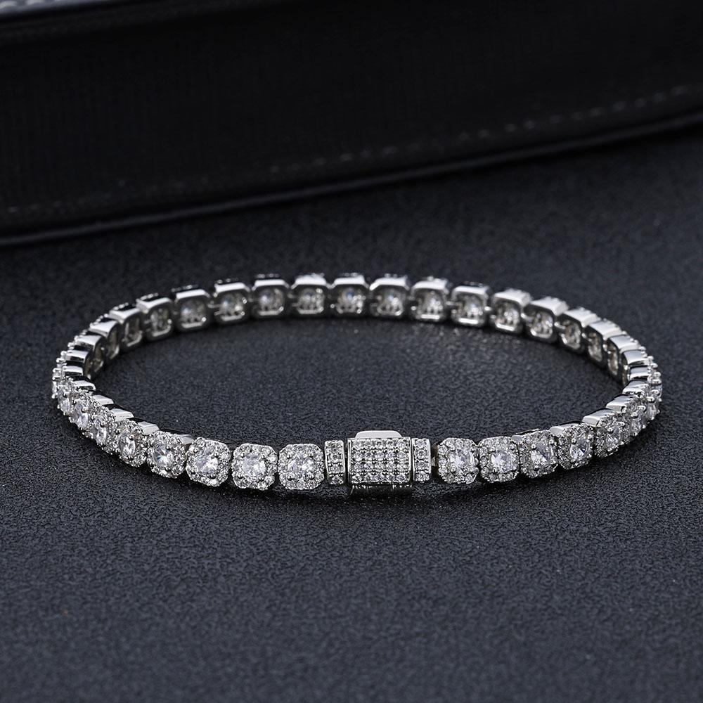 CARÁTIX 5mm AAAAA Zircon Tennis Bracelet – Gold/Silver Plated Women’s Jewelry with Flip Buckle - CaratixJewelry